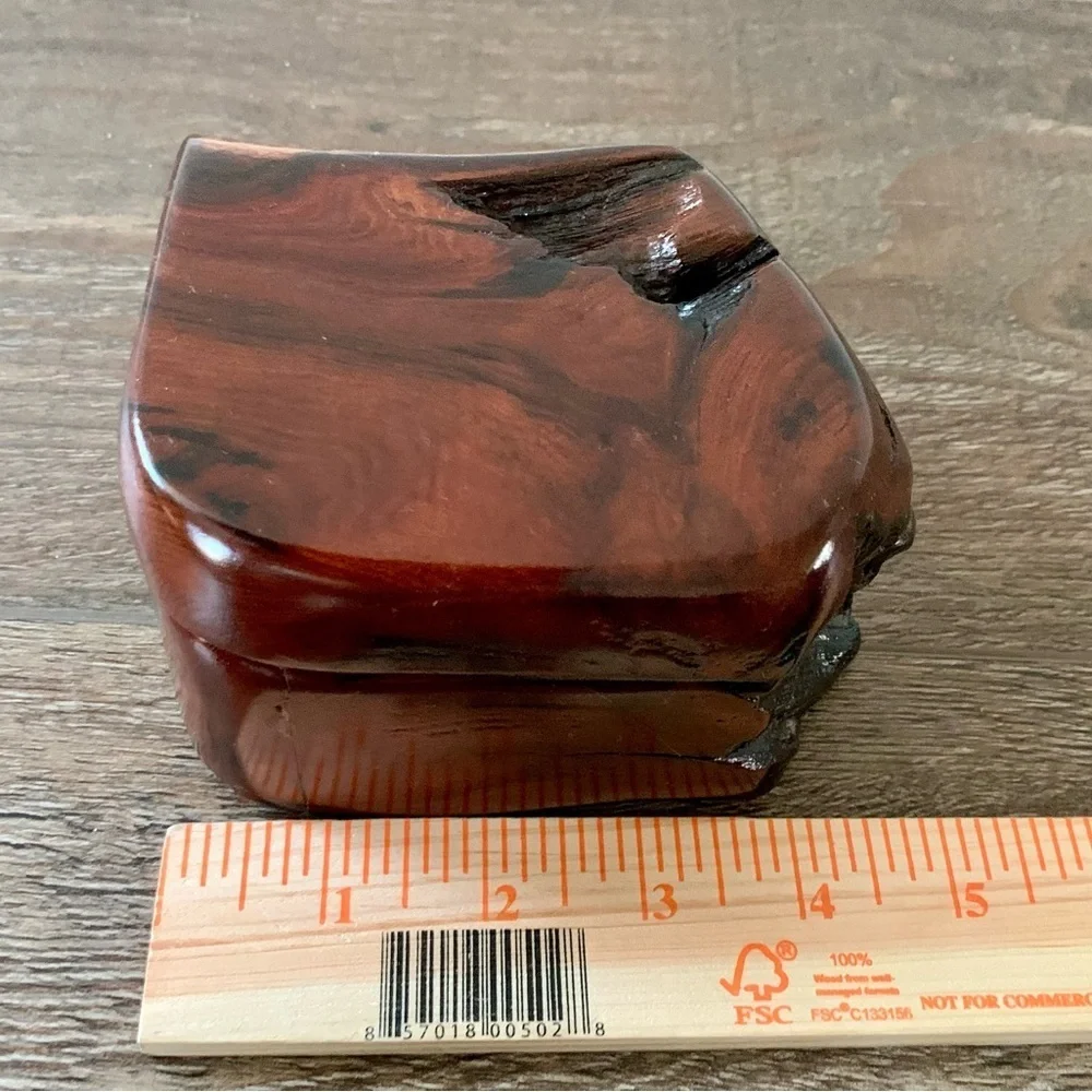 Vintage Wooden Ring Box Red Wood Rustinc Box Handmade